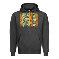 Charcoal Heather fall brushstroke Zipper Hoodie - BundleAndBundleShop