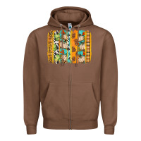 Chestnut fall brushstroke Zipper Hoodie - BundleAndBundleShop