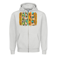 Dove Grey fall brushstroke Zipper Hoodie - BundleAndBundleShop