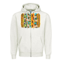 Oatmeal Heather fall brushstroke Zipper Hoodie - BundleAndBundleShop
