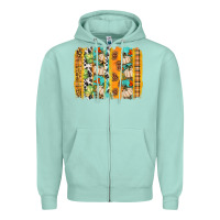 Seafoam fall brushstroke Zipper Hoodie - BundleAndBundleShop