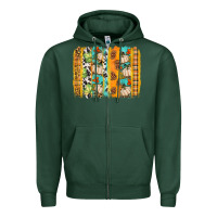Sports Green fall brushstroke Zipper Hoodie - BundleAndBundleShop