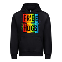 Black free hugs Urban Hoodie - OliviaCreatesArt
