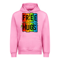 Fuchsia Pink free hugs Urban Hoodie - OliviaCreatesArt