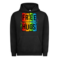 Pigment Black free hugs Urban Hoodie - OliviaCreatesArt