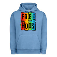 Pigment Pebble Blue free hugs Urban Hoodie - OliviaCreatesArt