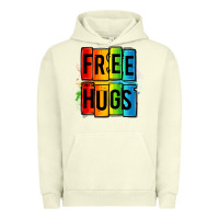 Pigment Pistachio free hugs Urban Hoodie - OliviaCreatesArt