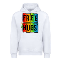 White free hugs Urban Hoodie - OliviaCreatesArt