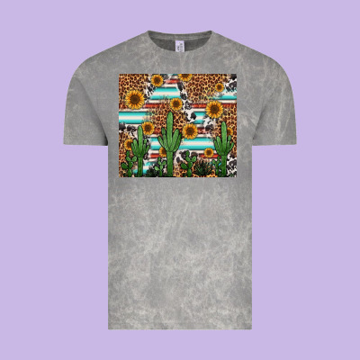 Western Cactus And Sunflowers Vintage Tee Designed By Jasminsmagicworld
