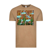 Vintage Coffee western cactus and sunflowers Vintage Tee - Jasminsmagicworld