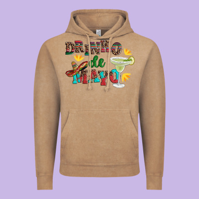 Drinko De Mayo With Margarita And  Sombrero Vintage Hoodie Designed By Artiststas