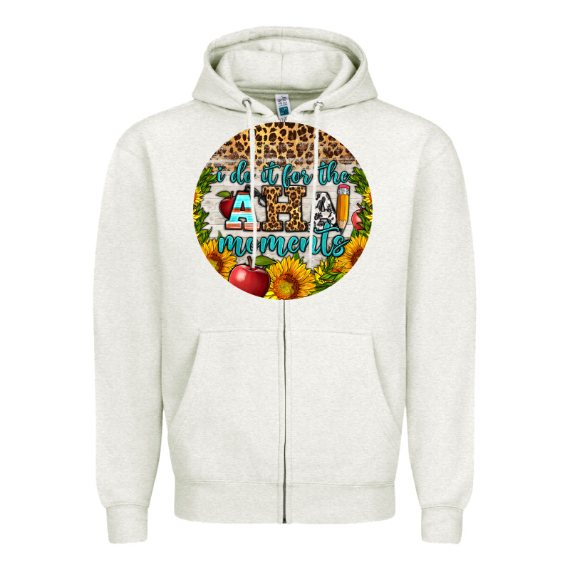 I Do It For The Aha Moments Round Earring Zipper Hoodie by BundleAndBundleShop | Teevron