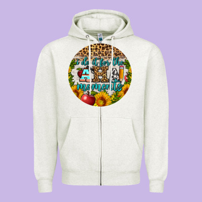 I Do It For The Aha Moments Round Earring Zipper Hoodie Designed By Bundleandbundleshop