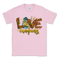 Bubblegum Pink Love Camping Classic Tee - CowhideDigitalArt