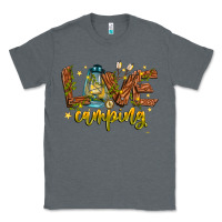 Charcoal Heather Love Camping Classic Tee - CowhideDigitalArt