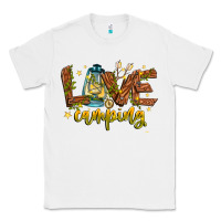 White Love Camping Classic Tee - CowhideDigitalArt