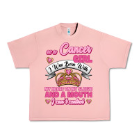 Salmon As A Cancer Girl I Was Born With My Heart On My Sleeve And A Mouth Urban Heavy Tee - Jasminsmagicworld