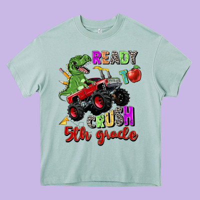 Ready To Crush 5th Grade Heavy Core Tee Designed By Zillion Design Studio