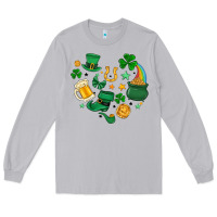 Moon Dust st. patrick heart doodle Long Sleeve Tee - MaliasSmallBusiness