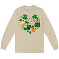 Mushroom st. patrick heart doodle Long Sleeve Tee - MaliasSmallBusiness