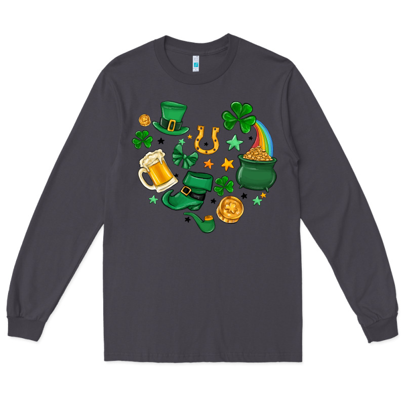 St. Patrick Heart Doodle Long Sleeve Tee by MaliasSmallBusiness | Teevron