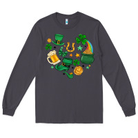 Smoke st. patrick heart doodle Long Sleeve Tee - MaliasSmallBusiness