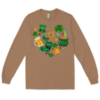 Toasted Coconut st. patrick heart doodle Long Sleeve Tee - MaliasSmallBusiness