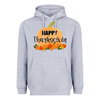 Heather Grey Happy Thanksgiving Heavyweight Hoodie - Bettercallsaul
