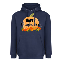 Navy Happy Thanksgiving Heavyweight Hoodie - Bettercallsaul
