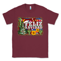 Burgundy feliz navidad Classic Tee - AdoDesignShop