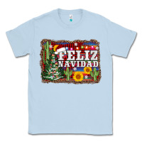 Dusty Blue feliz navidad Classic Tee - AdoDesignShop