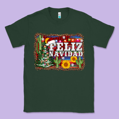 Feliz Navidad Classic Tee Designed By Adodesignshop