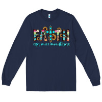 Navy faith can move mountains Long Sleeve Tee - JahusDesignShop