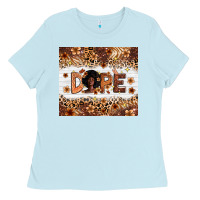Baby Blue dope melanin Ladies Tee - Zillion Design Studio