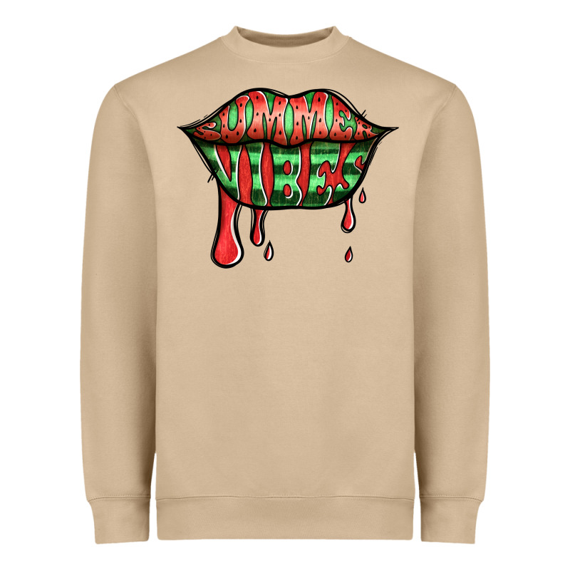 Summer Vibes Watermelon Lips Heavyweight Sweatshirt by Jasminsmagicworld | Teevron