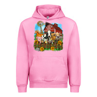 Fuchsia Pink farm life olivia Urban Hoodie - OliviaCreatesArt
