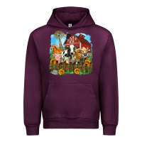 Mauve Wine farm life olivia Urban Hoodie - OliviaCreatesArt