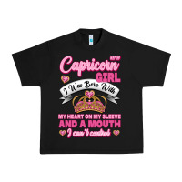 Black As A Capricorn Girl I Was Born With My Heart On My Sleeve And A Mouth Urban Heavy Tee - Jasminsmagicworld