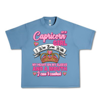 Pebble Blue As A Capricorn Girl I Was Born With My Heart On My Sleeve And A Mouth Urban Heavy Tee - Jasminsmagicworld
