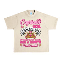 Sandshell As A Capricorn Girl I Was Born With My Heart On My Sleeve And A Mouth Urban Heavy Tee - Jasminsmagicworld
