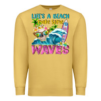 Antique Gold Life's a beach make some waves Premium Sweatshirt - NancyCooperArtShop