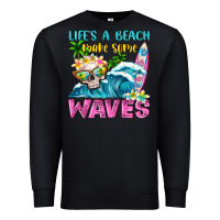 Black Life's a beach make some waves Premium Sweatshirt - NancyCooperArtShop