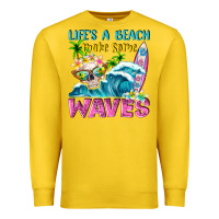 Lemon Life's a beach make some waves Premium Sweatshirt - NancyCooperArtShop