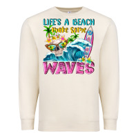 Sandshell Life's a beach make some waves Premium Sweatshirt - NancyCooperArtShop