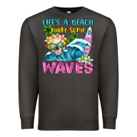 Smoke Life's a beach make some waves Premium Sweatshirt - NancyCooperArtShop