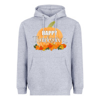 Heather Grey Happy Thanksgiving Heavyweight Hoodie - Bettercallsaul