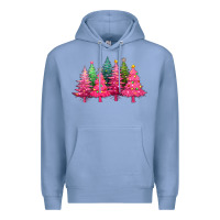 Colony Blue christmas tress with lights Premium Hoodie - texasbilliewilder