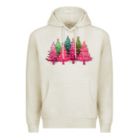 Oatmeal Heather christmas tress with lights Premium Hoodie - texasbilliewilder