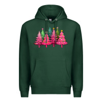 Sports Green christmas tress with lights Premium Hoodie - texasbilliewilder