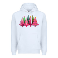 White christmas tress with lights Premium Hoodie - texasbilliewilder